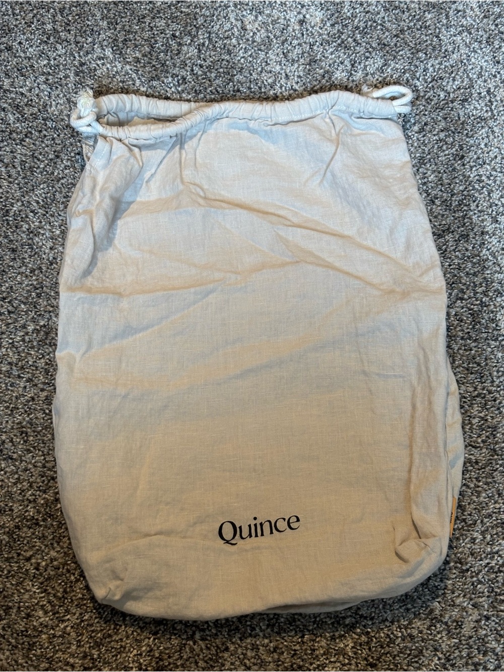 Quince cream linen KING bag